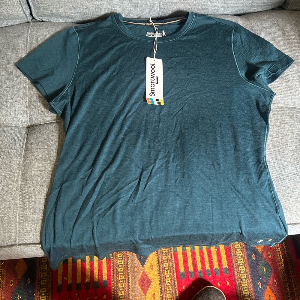 Smartwool Green Blue Short Sleeve T-Shirt